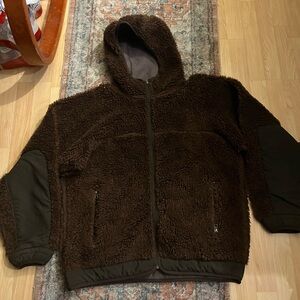Patagonia Rhythm Hoodie Teddy Fleece Brown Size Medium Rare Vintage